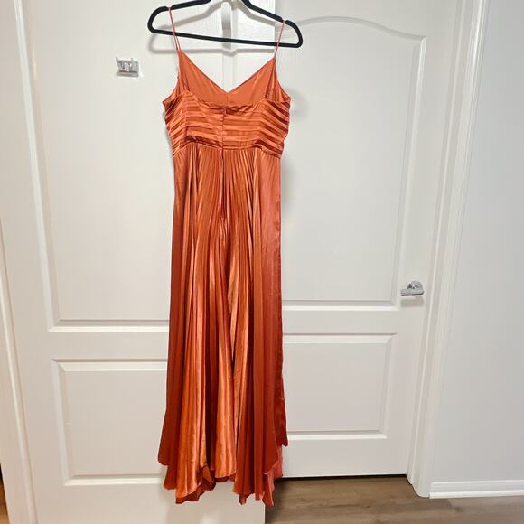 DELFI Collective Aria Satin Sweetheart Gown Brown M - Picture 6 of 11